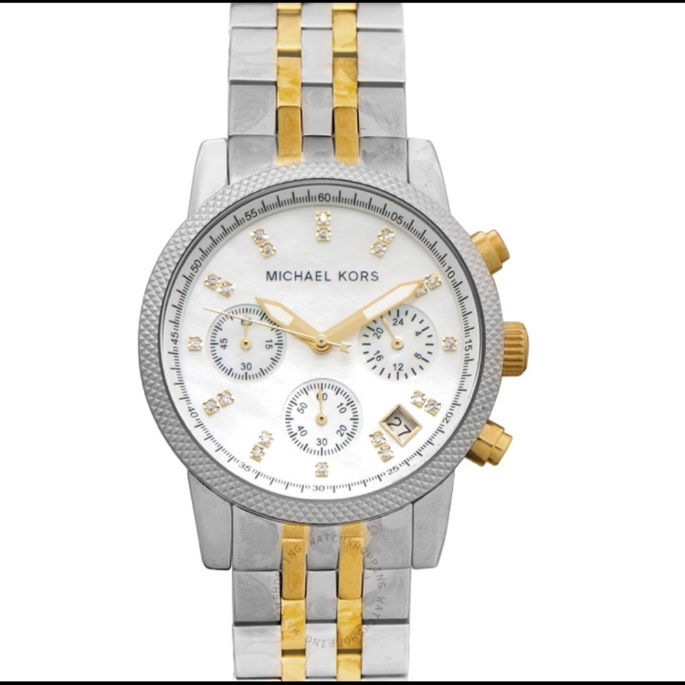 Michael Kors Womens Two-tone Bracelet Watch 36 mm